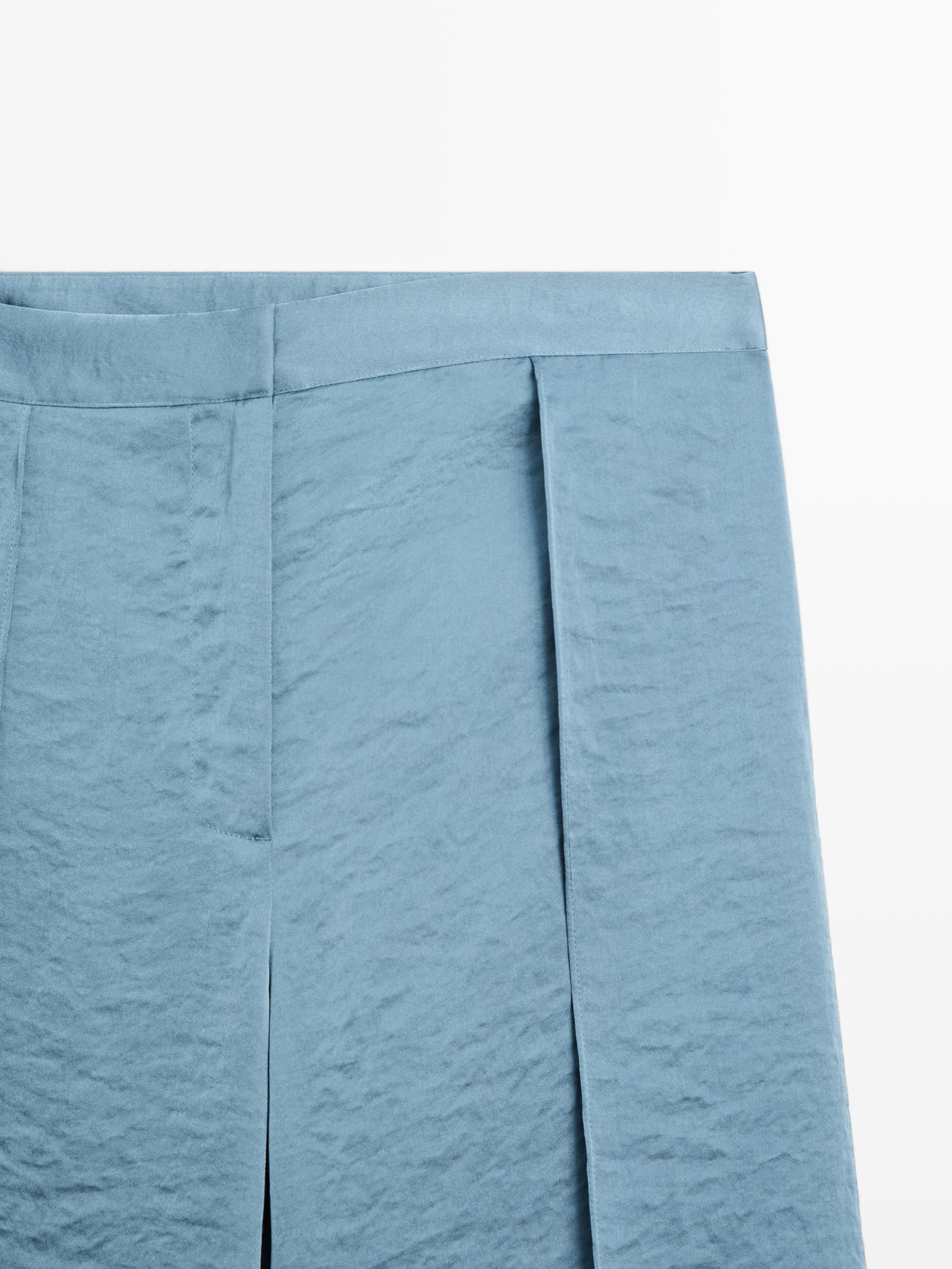 Pantalon palazzo fluide et fendu